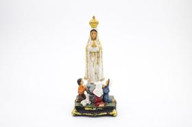 Imagem Nossa Senhora de Fatima Pastores Importada Di Angelo Resina 14 cm