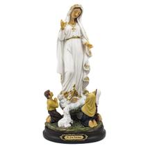Imagem Nossa Senhora de Fatima Pastores Importada Resina 30 cm Imagem Nossa Senhora de Fatima Pastores Importada Resina 30 cm