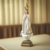 Imagem Nossa Senhora de Fátima resina 23cm importada - Sacro