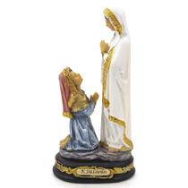Imagem Nossa Senhora de Lourdes com Bernadete Importada Resina 13 cm - Amém Decoração Religiosa