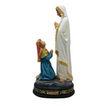 Imagem Nossa Senhora De Lourdes Com Santa Bernadete Resina 40 Cm