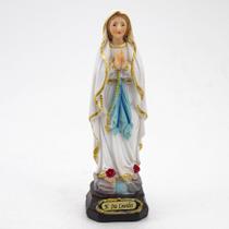 Imagem Nossa Senhora de Lourdes Importada Resina 13 cm - Amém Decoração Religiosa