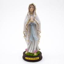 Imagem Nossa Senhora De Lourdes Resina 14 Cm - Amém Decoração Religiosa