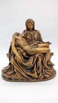 Imagem Nossa Senhora de Pietá em Mármore com Pintura em Bronze H014B - Nacional