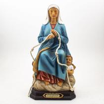 Imagem Nossa Senhora Desatadora dos Nós Sentada Importada Resina 30 cm