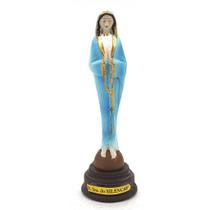 Imagem Nossa Senhora do Silêncio Azul Resina 13 cm - Amém Decoração Religiosa