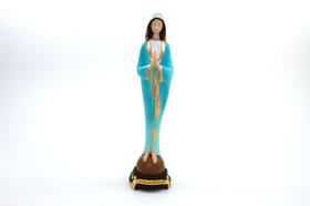 Imagem Nossa Senhora do Silêncio Azul Resina 20 cm - Amém Decoração Religiosa