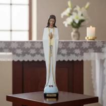 Imagem Nossa Senhora Do Silêncio Dizimo Em Resina 17,5cm!! Realista Imagem Nossa Senhora Do Silêncio Dizimo Em Resina 17,5cm!! Realista