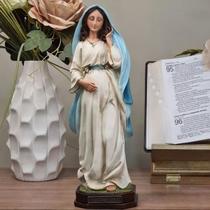 Imagem Nossa Senhora Maria Grávida Pequena 20 Cm Resina