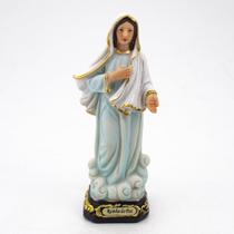 Imagem Nossa Senhora Rainha da Paz Importada Resina 13 cm - Amém Decoração Religiosa