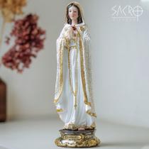 Imagem Nossa Senhora Rosa Mística Resina Importada 30cm Imagem Nossa Senhora Rosa Mística Resina Importada 30cm