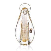Imagem Nossa Senhora Santa Pequena Dourada Gold Ouro 24k Cristal Murano São Marcos 21x10cm