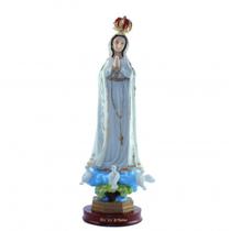 Imagem Nossa Sra De Fátima Escultura Resina 31 cm Imagem Nossa Sra De Fátima Escultura Resina 31 cm