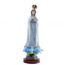 Imagem Nossa Sra De Fátima Escultura Resina 31 cm Imagem Nossa Sra De Fátima Escultura Resina 31 cm