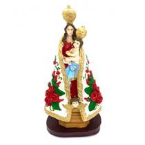 Imagem Nossa Sra De Nazaré Escultura Resina 26 cm Imagem Nossa Sra De Nazaré Escultura Resina 26 cm