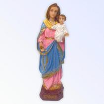 Imagem Nossa Sra Do Rosário Escultura Resina 14 cm Imagem Nossa Sra Do Rosário Escultura Resina 14 cm