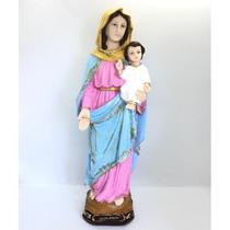 Imagem Nossa Sra Do Rosário Escultura Resina Estátua 33 cm Imagem Nossa Sra Do Rosário Escultura Resina Estátua 33 cm
