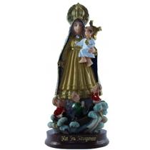 Imagem Nossa Sra Dos Navegantes Escultura Resina 14 cm Imagem Nossa Sra Dos Navegantes Escultura Resina 14 cm