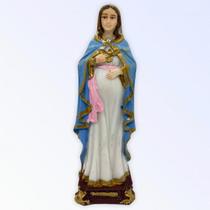 Imagem Nossa Sra Grávida Escultura Resina 15 cm