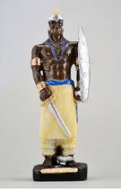 Imagem Ogum Guerreiro Escultura Gesso Estatua 25 Cm