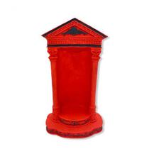 Imagem Oratório Vermelho e Preto Escultura Resina 24 Cm Imagem Oratório Vermelho e Preto Escultura Resina 24 Cm