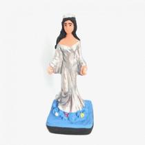 Imagem Orixa Iemanja Branca Escultura Resina Estatua 11 Cm