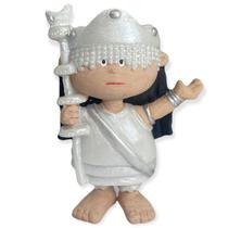 Imagem Orixa Oxala Coleção Baby Escultura Em Resina 10 Cm
