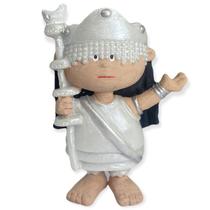 Imagem Orixa Oxala Coleção Baby Escultura Em Resina 10 Cm