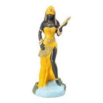 Imagem Orixa Oxum Amarela Escultura Resina Estatua 25 Cm