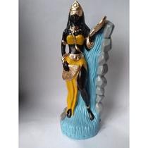 Imagem Orixa Oxum Escultura Gesso Estatua 21 Cm