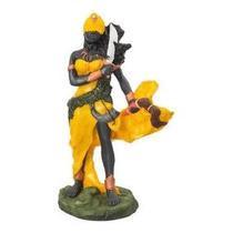 Imagem Orixa Oya (iansa) Amarela Escultura Resina Estatua 25 Cm