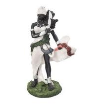 Imagem Orixa Oya (iansa) Bco Escultura Resina Estatua 25 Cm