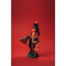 Imagem Orixa Oya (iansa) Vermelha Escultura Resina Estatua 14 Cm