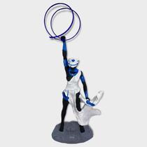 Imagem Orixa Oyá Tempo Logunan Escultura Resina 31 Cm
