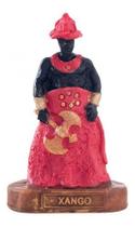 Imagem Orixa Xango Escultura Resina Estatua 10 Cm