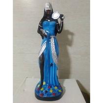 Imagem Orixa Yemanja Escultura Estatua Gesso 21 Cm