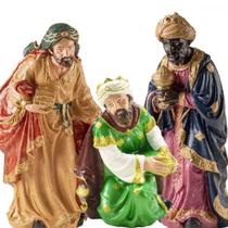 Imagem Os três Reis Magos 30cm - Inquebrável - Imagem Sacra PVC