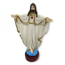 Imagem Oxala Bracos Abertos Escultura Resina Estatua 15 Cm