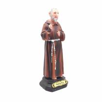 Imagem Padre Pio De Pietrelcina Com Luvas Resina 20 Cm