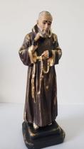 Imagem Padre Pio Gesso Em Acabamento Fino 20 cm