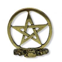 Imagem Pentagrama Metal Dourado Escultura Resina 5 cm Imagem Pentagrama Metal Dourado Escultura Resina 5 cm