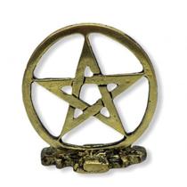 Imagem Pentagrama Metal Dourado Escultura Resina 5 cm Imagem Pentagrama Metal Dourado Escultura Resina 5 cm