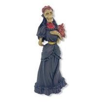 Imagem Pomba Gira Caveira Preta Escultura Resina Estatua 24 Cm