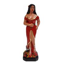 Imagem Pomba Gira Sandalia de Prata Gesso Estatua 20 cm