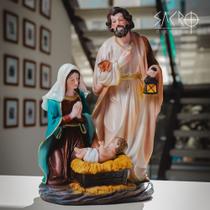 Imagem Presépio Natal Sagrada Família 30cm Resina Importada Imagem Presépio Natal Sagrada Família 30cm Resina Importada