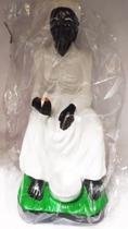 Imagem Preta Velha Escultura Gesso Estatua 25 Cm