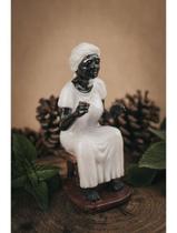 Imagem Preta Velha Escultura Resina Estatua 14 Cm Imagem Preta Velha Escultura Resina Estatua 14 Cm