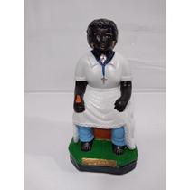 Imagem Preta Velha Joana Escultura Estatua Gesso 20 Cm