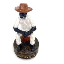 Imagem Preto Velho Escultura Resina Estatua 08 Cm