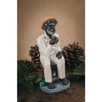 Imagem Preto Velho Escultura Resina Estatua 15 Cm